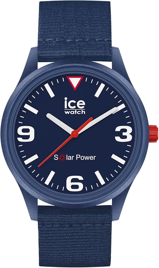 Ice-Watch - Ice solar Power - Blaue Herrenuhr mit Tide oceanarmband (Medium)