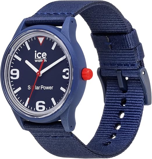 Ice-Watch - Ice solar Power - Blaue Herrenuhr mit Tide oceanarmband (Medium)