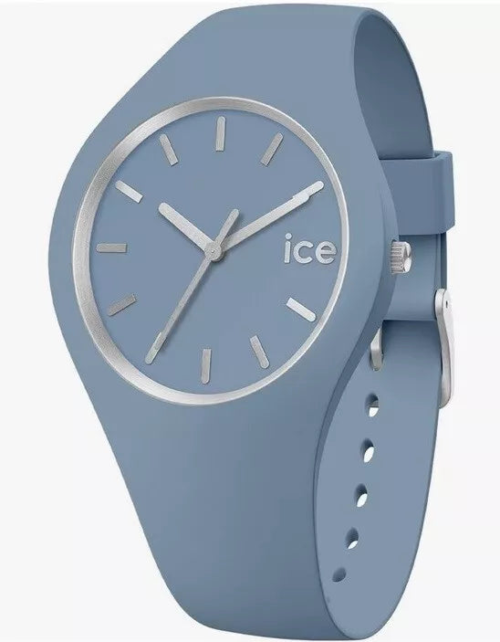 Ice-Watch ICE 020543 Glam brushed Artic blue Medium Damenuhr Silikon grau M19