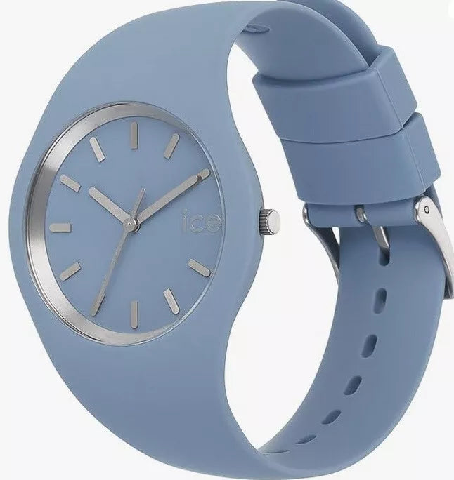 Ice-Watch ICE 020543 Glam brushed Artic blue Medium Damenuhr Silikon grau M19