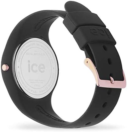 Ice-Watch - ICE glam Black Rose-Gold - Schwarze DamenUhr mit Silikonarmband