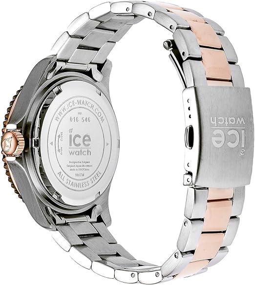 Ice-Watch - ICE steel Chic silver rose-gold - Silbergraue Uhr mit Metallarmband