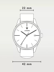 Flieger Pilotenuhr Wellblech-Look Farbe Silber 42 mm Metallarmband Saphirglas Minuterie Ref. 902.03.03