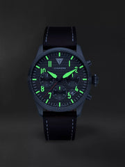 Flieger Chronograph Chronograph Farbe "Gun" 42 mm Lederarmband Ref. 957.01.15