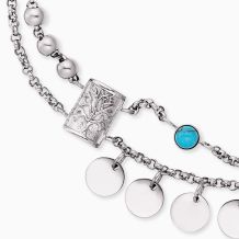 ENGELSRUFER DUO 2 IN 1: ARMBAND FUSSKETTCHEN BOHO LEBENSBAUM ECHTSILBE