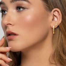 ENGELSRUFER DAMEN CREOLE STERLINGSILBER VERGOLDET LISA