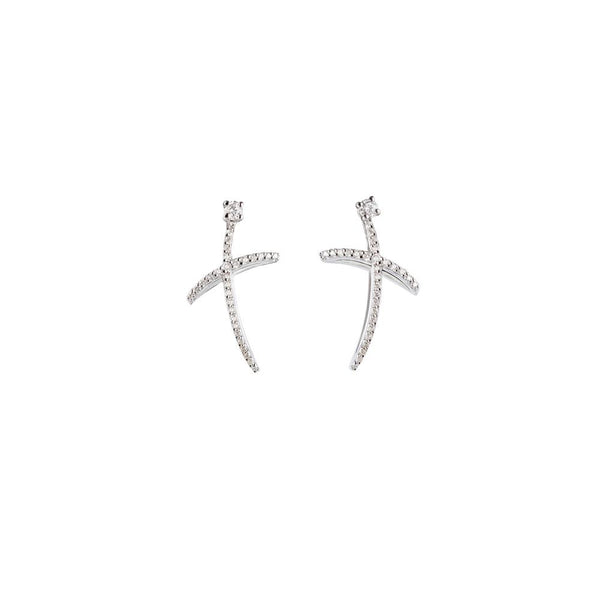 MINI MINI SIZE CROSS EARRINGS