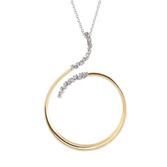 Yellow gold pendant with diamonds