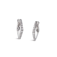 Earrings in 18 kt white gold set with diamonds