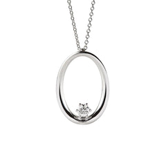 18 kt white gold pendant set with diamond