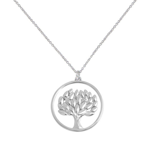 Life tree pendant with diamonds