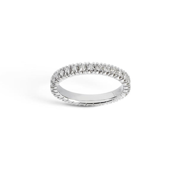 WHITE GOLD RING WITH DIAMONDS