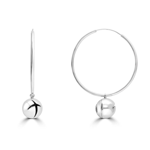 Sterling silver earrings, circle shaped