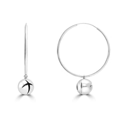 Sterling silver earrings, circle shaped