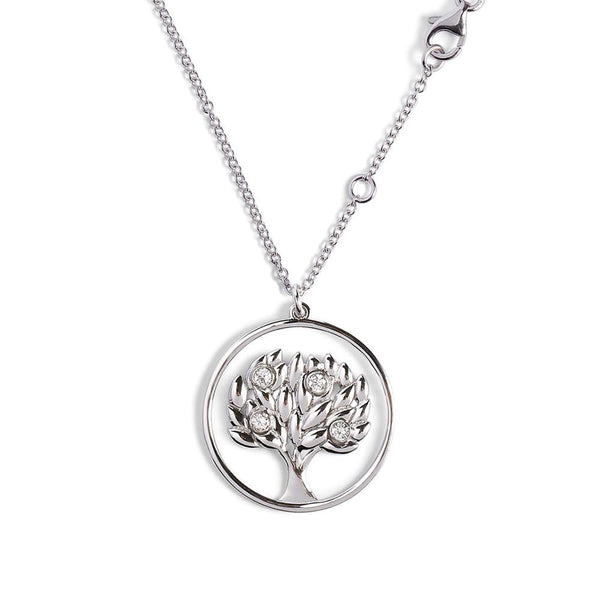 Life tree pendant with diamonds Lebensbaum
