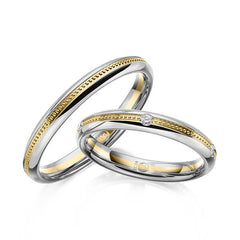 RUBIN Platin 600/- Gelbgold 585/- 0.100 ct.tw, si