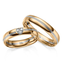 RUBIN Roségold 585/- Graugold 585/- 0.075 ct.tw, si