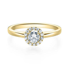 RUBIN Verlobungsring Gelbgold 585/- zus. 0.330 ct