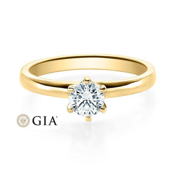 RUBIN Verlobungsring Gelbgold 585/- zus. 0.400 ct