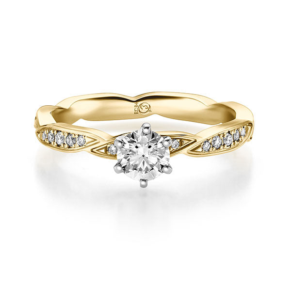 RUBIN Gelbgold 585/- 0.500 ct.tw, si