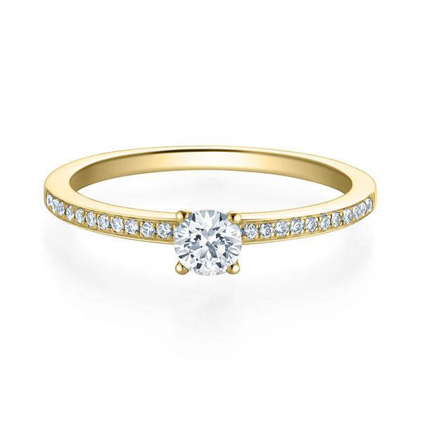 RUBIN Verlobungsring Gelbgold 750/- zus. 0.329 ct