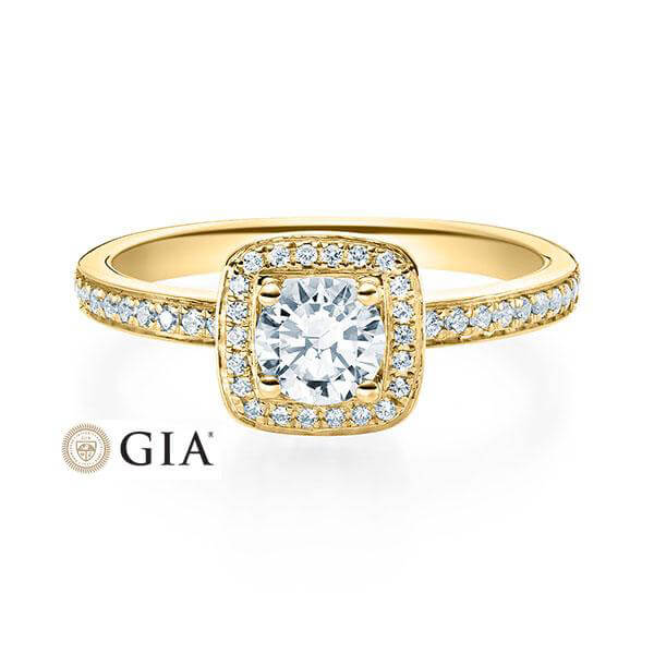 RUBIN Verlobungsring Gelbgold 750/- zus. 0.539 ct