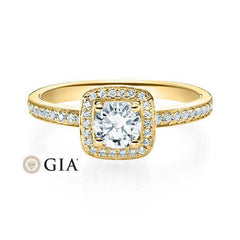 RUBIN Verlobungsring Gelbgold 750/- zus. 0.539 ct
