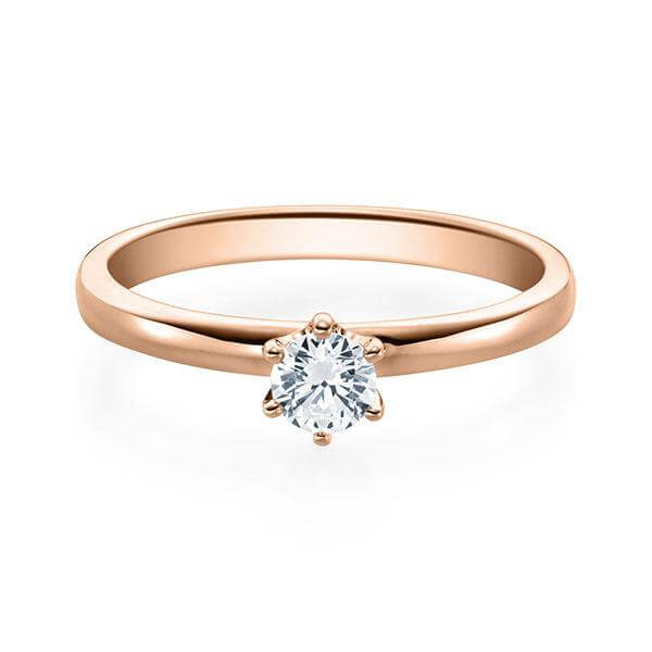 RUBIN Verlobungsring Rotgold 585/- zus. 0.200 ct