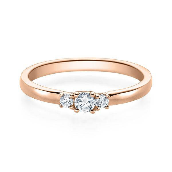 RUBIN Verlobungsring Rotgold 585/- zus. 0.250 ct