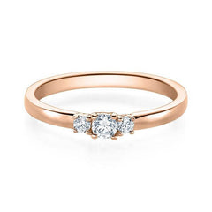 RUBIN Verlobungsring Rotgold 585/- zus. 0.250 ct