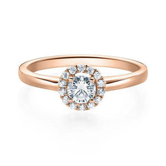 RUBIN Verlobungsring Rotgold 585/- zus. 0.330 ct
