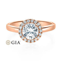 RUBIN Verlobungsring Rotgold 585/- zus. 0.819 ct