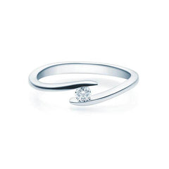 RUBIN Verlobungsring Weißgold 585/- zus. 0.100 ct