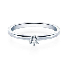 RUBIN Verlobungsring Weißgold 585/- zus. 0.100 ct.