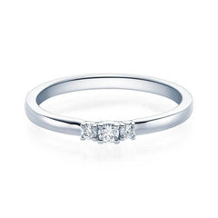 RUBIN Verlobungsring Weißgold 585/- zus. 0.110 ct
