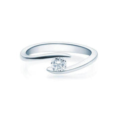 RUBIN Verlobungsring Weißgold 585/- zus. 0.200 ct