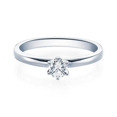RUBIN Verlobungsring Weißgold 585/- zus. 0.200 ct