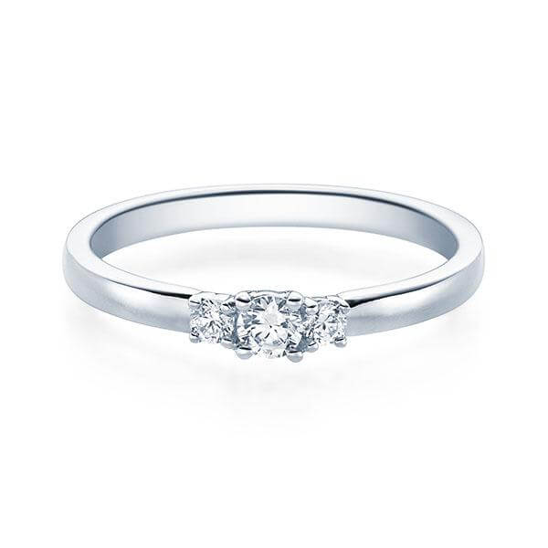 RUBIN Verlobungsring Weißgold 585/- zus. 0.250 ct