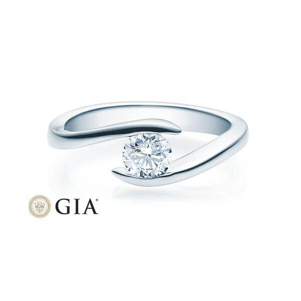 RUBIN Verlobungsring Weißgold 585/- zus. 0.400 ct