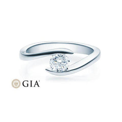 RUBIN Verlobungsring Weißgold 585/- zus. 0.400 ct