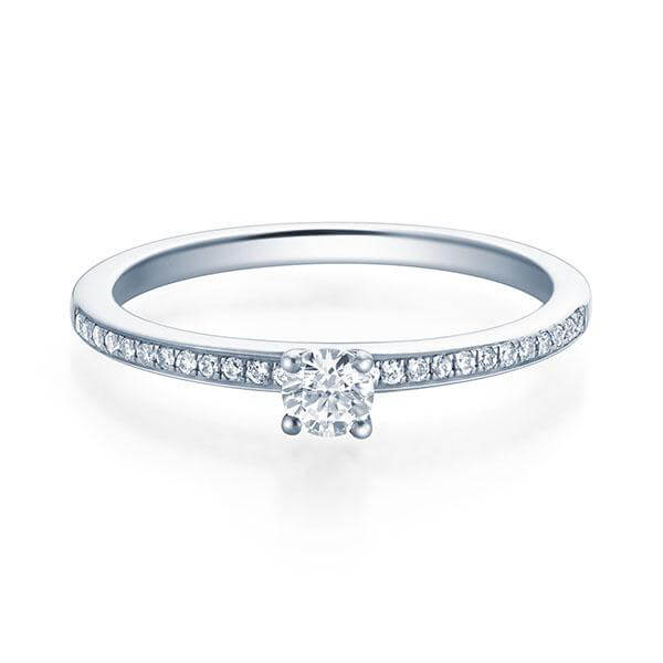 RUBIN Verlobungsring Weißgold 750/- zus. 0.199 ct.