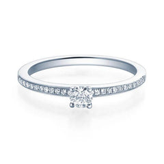 RUBIN Verlobungsring Weißgold 750/- zus. 0.199 ct.