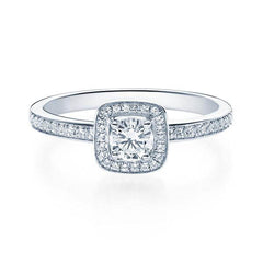 RUBIN Verlobungsring Weißgold 750/- zus. 0.370 ct