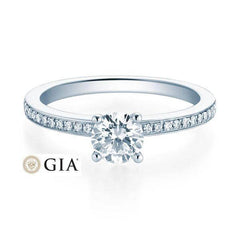 RUBIN Verlobungsring Weißgold 750/- zus. 0.479 ct