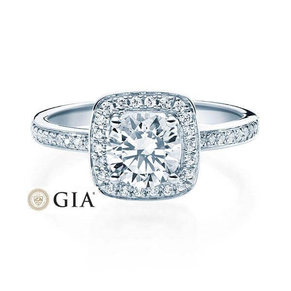 RUBIN Verlobungsring Weißgold 750/- zus. 0.899 ct